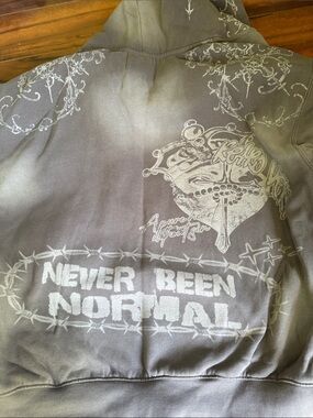 Men's Gray 'Never Been Normal' Graphic Hoodie